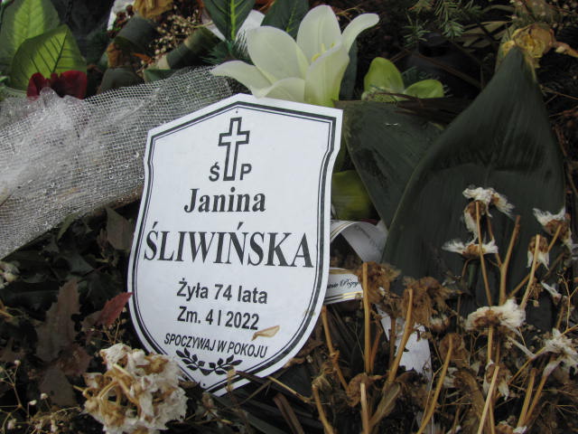 Janina Śliwińska 1947 Hrubieszów - Grobonet - Wyszukiwarka osób pochowanych