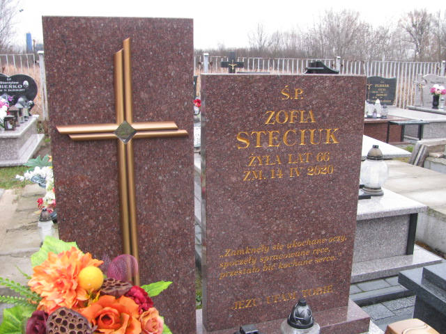 Zofia Steciuk 1954 Hrubieszów - Grobonet - Wyszukiwarka osób pochowanych