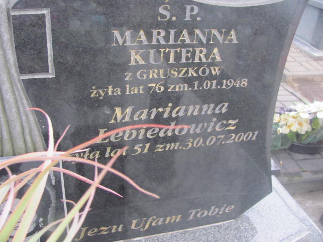 Marianna Kutera Hrubieszów - Grobonet - Wyszukiwarka osób pochowanych