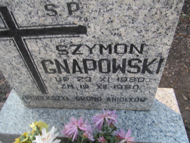 Szymon Gnapowski 1980 Hrubieszów - Grobonet - Wyszukiwarka osób pochowanych