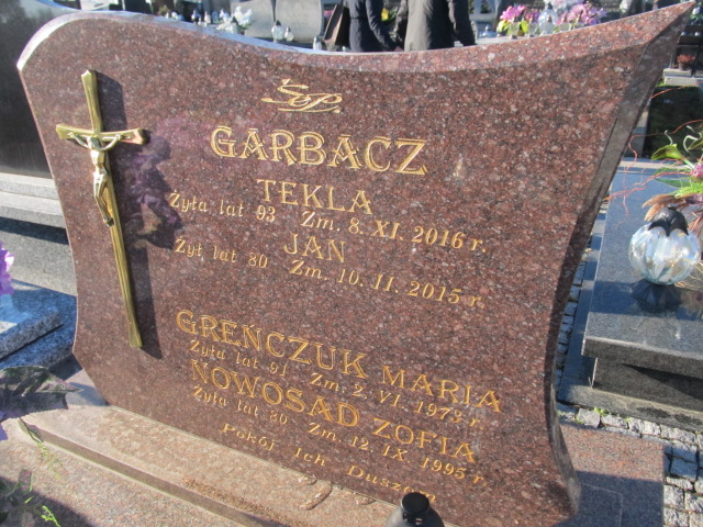 Tekla Garbacz 1924 Hrubieszów - Grobonet - Wyszukiwarka osób pochowanych